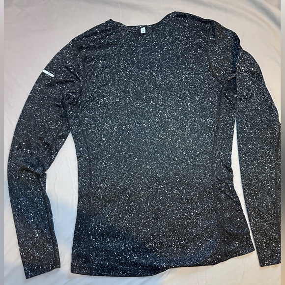 Nike Black Speckled Long Sleeve Running Shirt - Picture 3 of 3